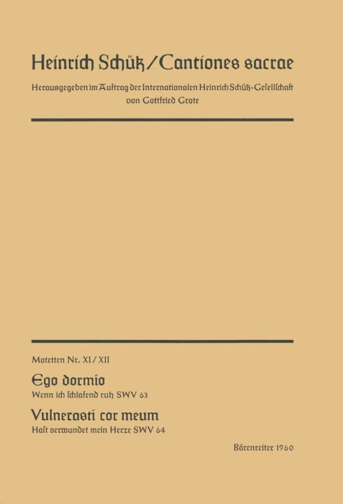 Ego dormio -Vulneras cor meum